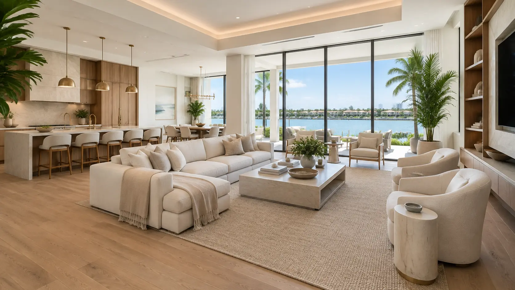 Coastal contemporary residence with tropical landscaping in Boca Raton
