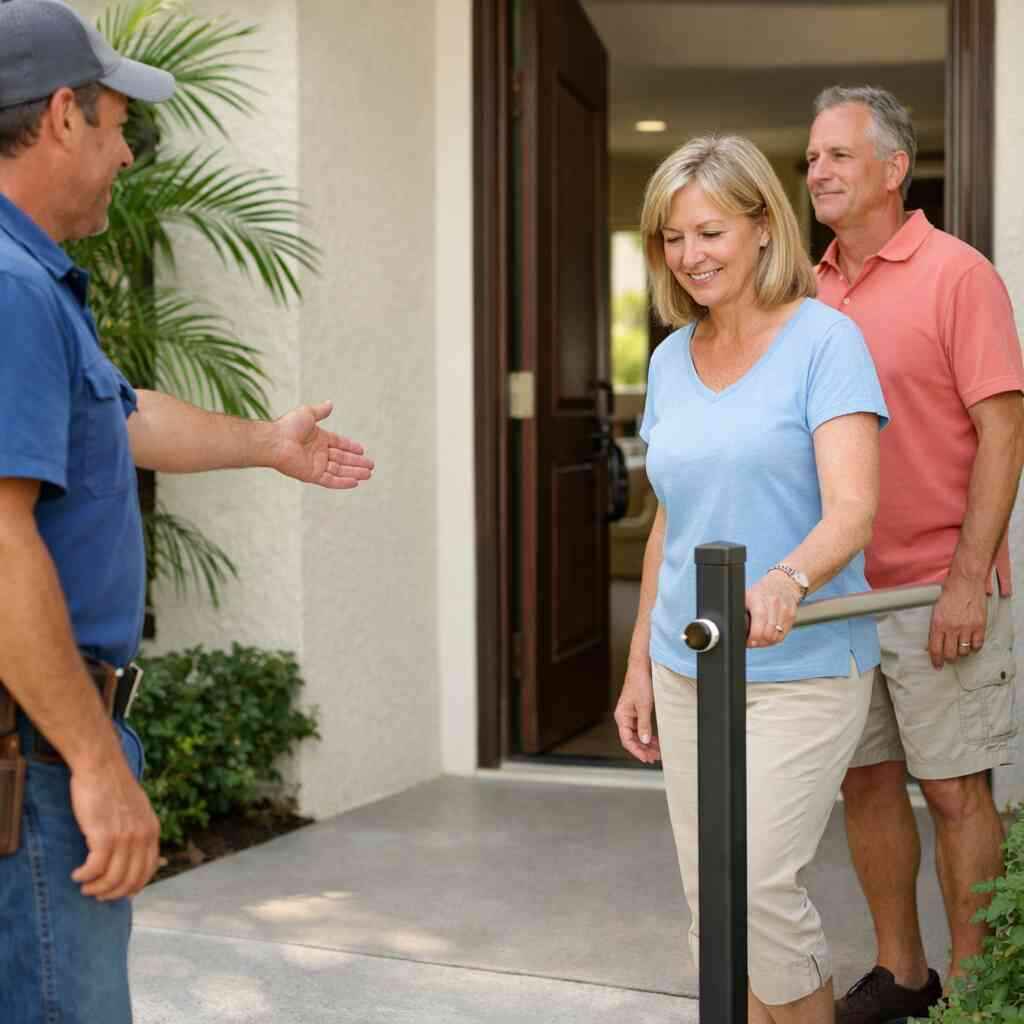 Main-level living redesign and first-floor primary suite conversion for stair-free home layout — Boca Raton Renovation C